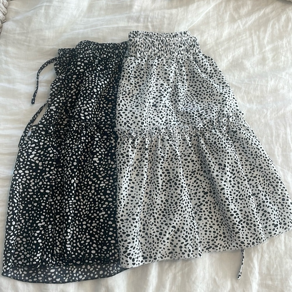 2 polka dot skirts